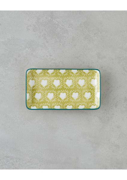 Plantopia Porselen Kayık Tabak 17X10 cm Sarı-Yeşil fiyatları