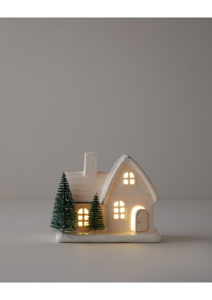 Winter Houses Dekoratif Obje 12 cm Beyaz fiyatları