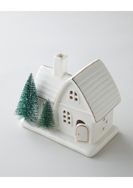 Winter Houses Dekoratif Obje 12 cm Beyaz modelleri