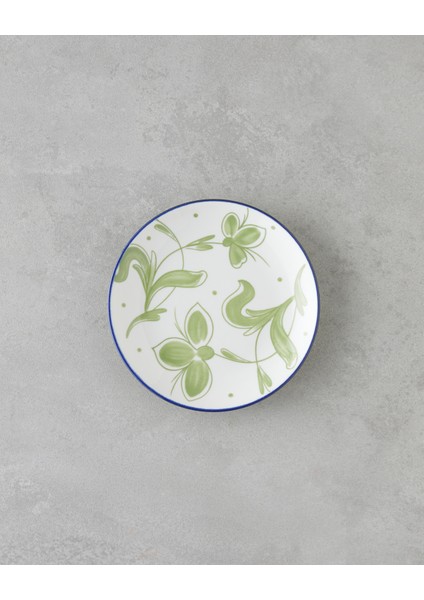 Plantopia Porselen Pasta Tabağı 15 cm Beyaz - Lacivert fiyatları