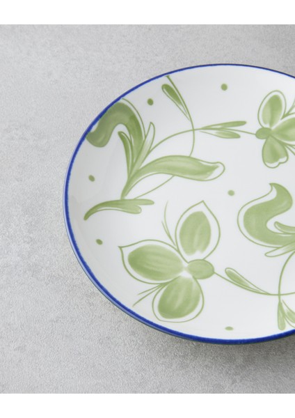 Plantopia Porselen Pasta Tabağı 15 cm Beyaz - Lacivert modelleri