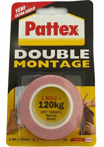 Pattex Double Montage Çift Taraflı Bant 120 kg