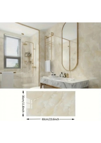 Sarı Mermer Desenli Alüminyum Plastik Duvar Stickerı