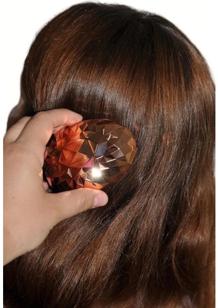 Rose Gold Saç Düzleştirici Tarak Geniş Aralıklıher Saç Tipine Uygun Fırçalı Saç Düzleştiric