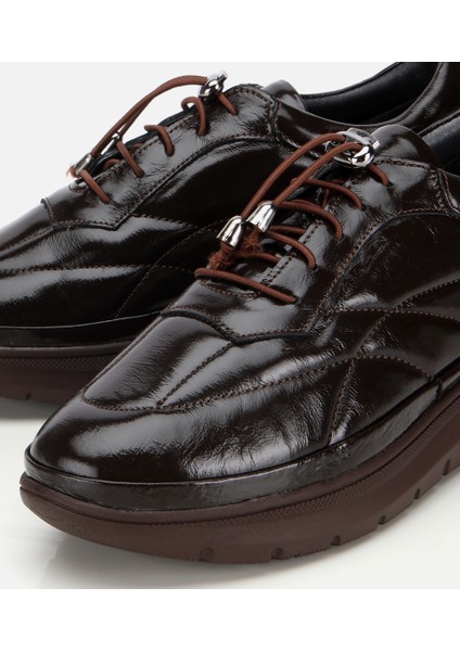 01AYH314490A480 KADIN Rugan Deri Siyah Dolgu Topuklu Spor Ayakkabı modelleri