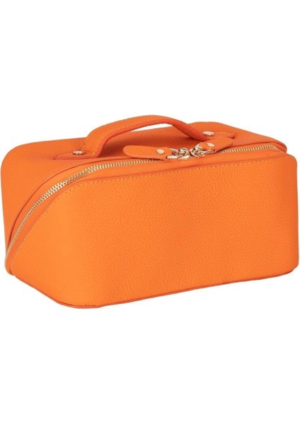 Ella Kadın Seyahat Kozmetik Bakım Makyaj Çantası Organizer Orange