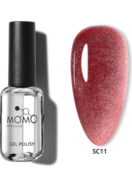 Korean Cat Eye, Silky Cat Eye, Kedi Gözü Oje, SC11 Açık Bordo, 10 ml