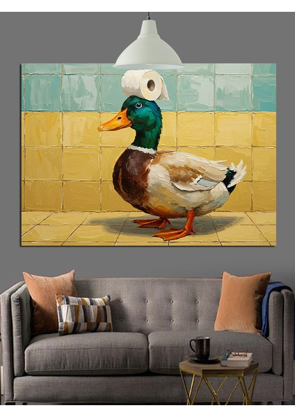 Ayakta Duran Ördek Portresi Dekoratif Kanvas - Mdf Ahşap Tablo modelleri