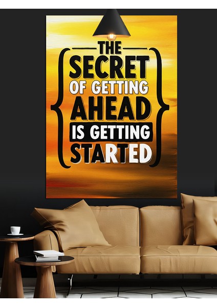 Sırrı Sakla Motivasyon Yazısı Dekoratif Kanvas - Mdf Ahşap Tablo fiyatları