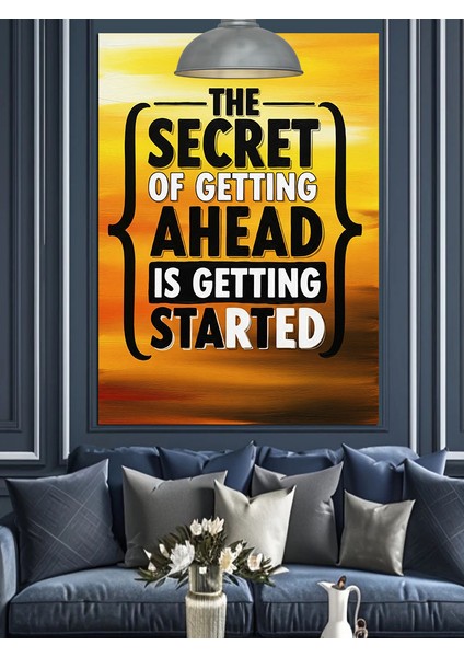 Sırrı Sakla Motivasyon Yazısı Dekoratif Kanvas - Mdf Ahşap Tablo fırsatları