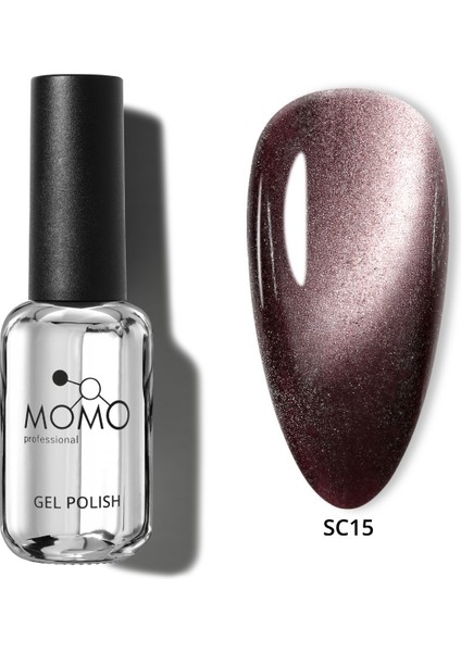 Korean Cat Eye, Silky Cat Eye, Kedi Gözü Oje, SC15 Bordo Mürdüm, 10 ml