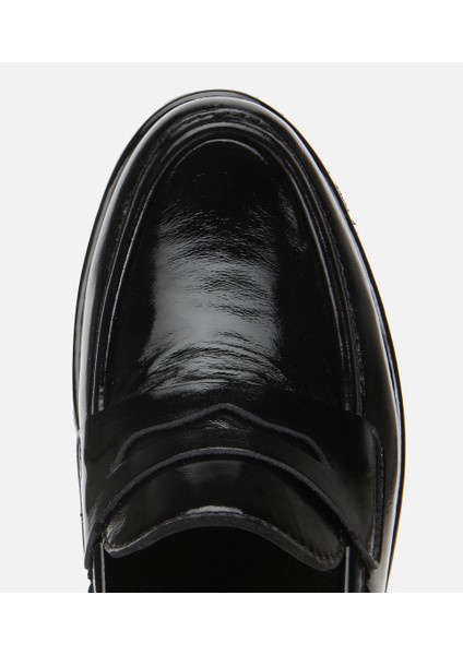 01AYH315570A100 KADIN Rugan Deri Siyah Dolgu Topuklu Günlük Loafer indirimleri