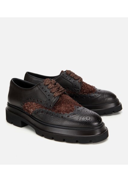 02AYH312350A480 ERKEK Deri Kahverengi Kırçıllı Yüksek Tabanlı Günlük Ayakkabı fiyatları