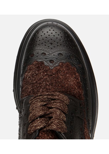 02AYH312350A480 ERKEK Deri Kahverengi Kırçıllı Yüksek Tabanlı Günlük Ayakkabı indirimleri