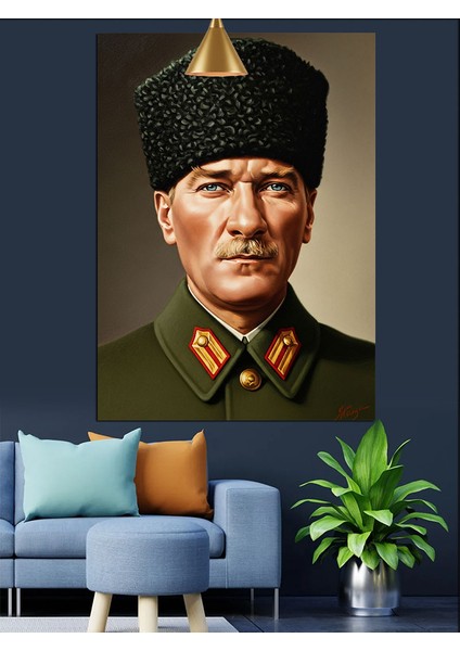 Mustafa Kemal Atatürk Portresi Dekoratif Kanvas - Mdf Ahşap Tablo fiyatları