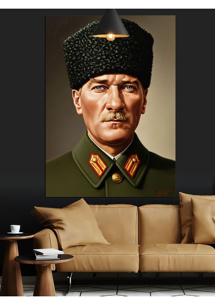 Mustafa Kemal Atatürk Portresi Dekoratif Kanvas - Mdf Ahşap Tablo modelleri