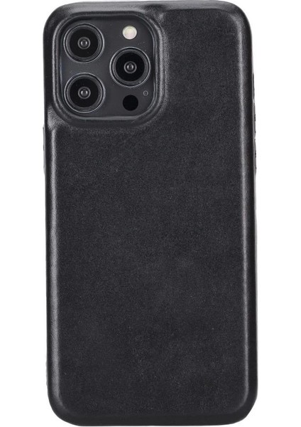 Apple iPhone 14 Pro Max Uyumlu Deri Arka Kapak Rock Rst1