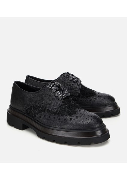 02AYH312350A100 ERKEK Deri Siyah Kırçıllı Yüksek Tabanlı Günlük Ayakkabı fiyatları