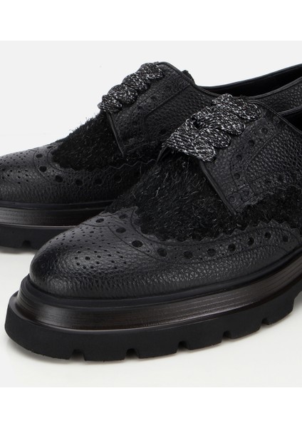 02AYH312350A100 ERKEK Deri Siyah Kırçıllı Yüksek Tabanlı Günlük Ayakkabı modelleri