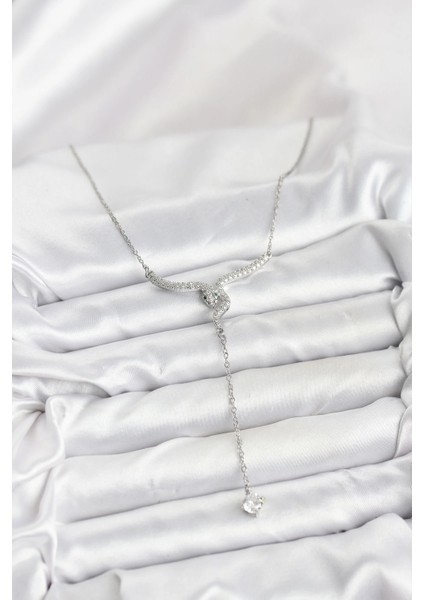 Bfs 316L Çelik Zincir Gümüş Renk Yılan Model Y Kolye fiyatları