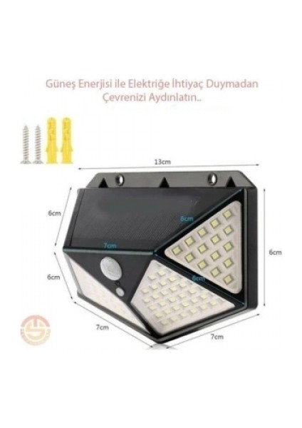 Solar Bahçe Aydınlatma Lambası 100 LED modelleri