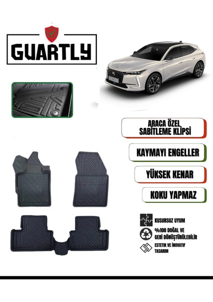 Ds 4 2021 ve Sonrası Uyumlu Araca Özel Premium 4d Havuzlu Paspas Takımı