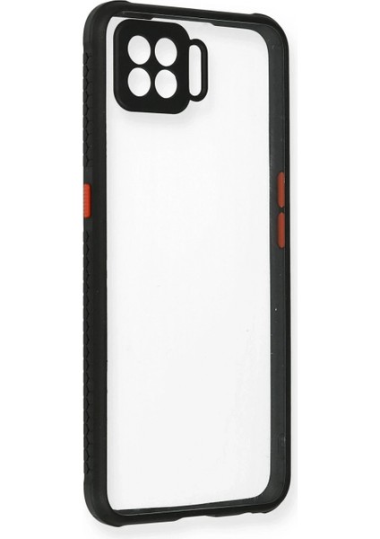 Oppo A73 Kılıf Miami Şeffaf Silikon - Siyah (K95)