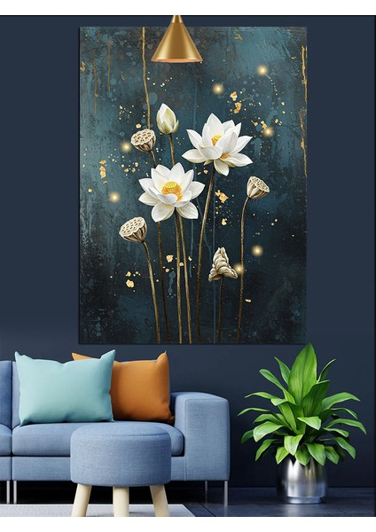 Beyaz Papatya Çiçekleri Buketi Dekoratif Kanvas - Mdf Ahşap Tablo modelleri