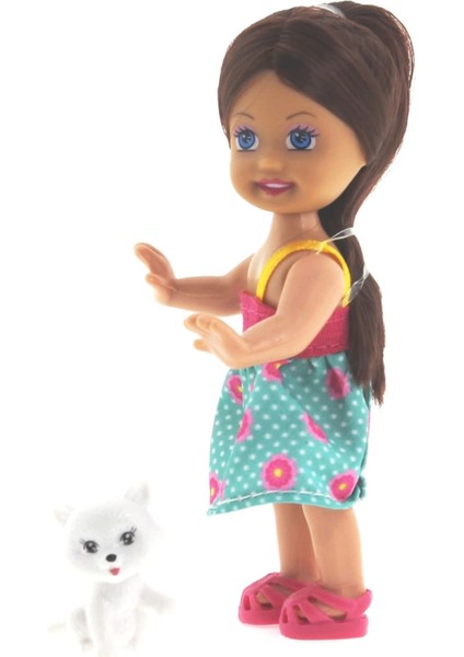 Cute Girl Kedi Figürlü Kumral Mini Bebek fırsatları