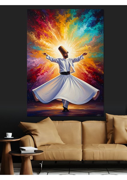 Mevlevi ve Manevi Huzur Dekoratif Kanvas - Mdf Ahşap Tablo fiyatları