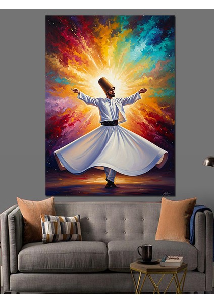 Mevlevi ve Manevi Huzur Dekoratif Kanvas - Mdf Ahşap Tablo modelleri