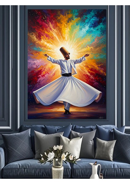 Mevlevi ve Manevi Huzur Dekoratif Kanvas - Mdf Ahşap Tablo indirimleri