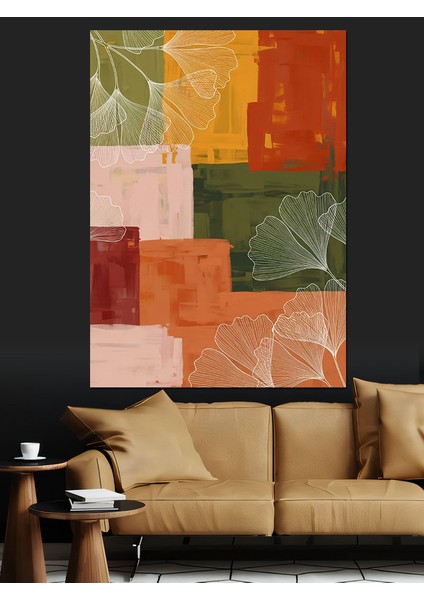 Soyut Renkli Geometrik Bloklar Dekoratif Kanvas - Mdf Ahşap Tablo modelleri