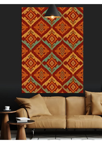 Etnik Geometrik Desen Sanatı Dekoratif Kanvas - Mdf Ahşap Tablo fiyatları