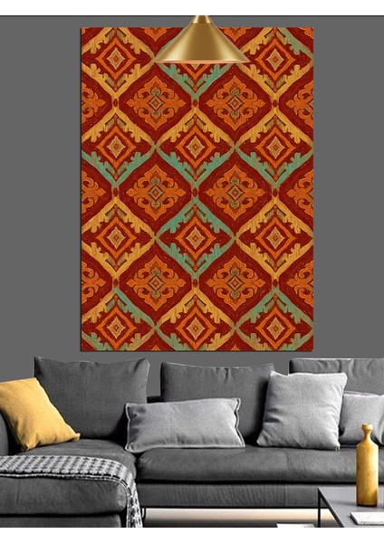 Etnik Geometrik Desen Sanatı Dekoratif Kanvas - Mdf Ahşap Tablo modelleri