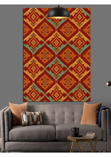 Etnik Geometrik Desen Sanatı Dekoratif Kanvas - Mdf Ahşap Tablo indirimleri
