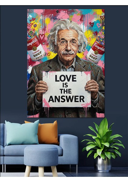 Aşk Cevaptır Posteri Dekoratif Kanvas - Mdf Ahşap Tablo indirimleri