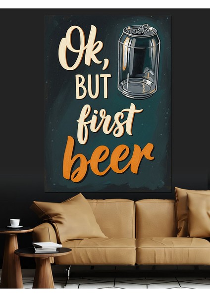 Ilk Bira Komik Afiş Dekoratif Kanvas - Mdf Ahşap Tablo modelleri