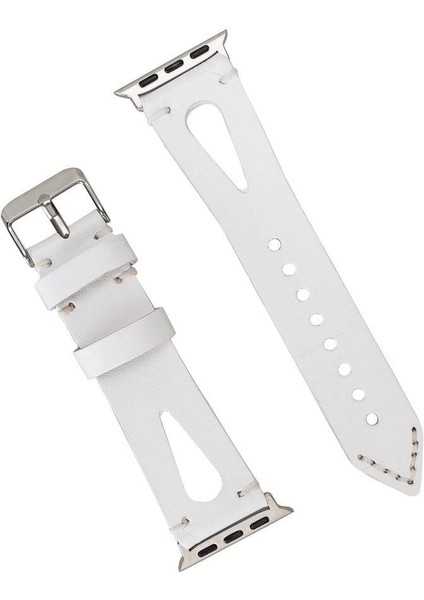 Apple Watch Uyumlu Deri Kordon Ba2 42-44-45MM F3 Beyaz fırsatları