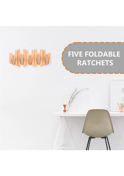 Duvara Monte Raf Katlanır Kancalar ile Modern Ahşap Raf Katları Şemsiyeleri Havlu ve Önlükleri Asmak Için Mükemmel (Yurt Dışından) modelleri