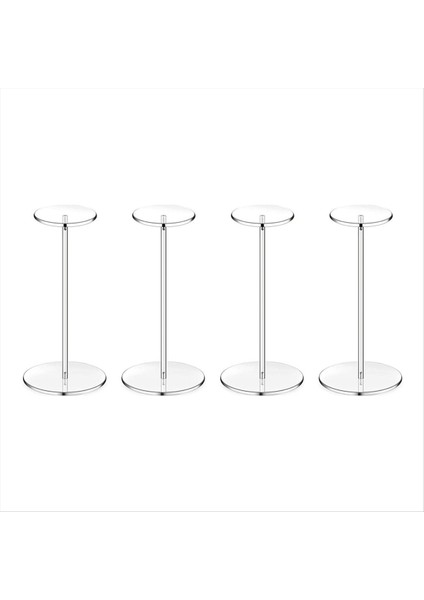 4 Set Akrilik Şapka Stand Açık Kaide Ekran Stand Beyzbol Şapkası Rafları Ekran Şapkası Için Yuvarlak Akrilik Yükselticiler (Yurt Dışından)