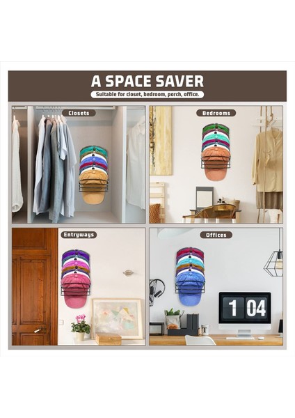 Duvar ve Kapı Için 2 Paket Şapka Rafı Beyzbol Kapakları Için Metal Şapka Organizatörleri Depolama Askı Güçlü Top Kapak Tutucusu (Yurt Dışından) fiyatları