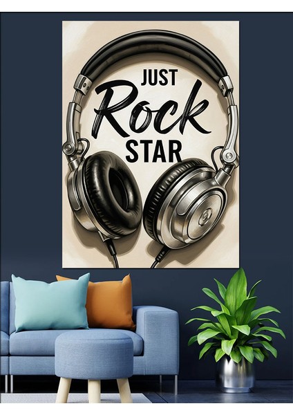 Müzik Dinle Kulaklık Posteri Dekoratif Kanvas - Mdf Ahşap Tablo fiyatları
