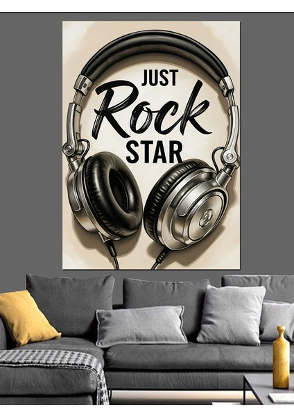 Müzik Dinle Kulaklık Posteri Dekoratif Kanvas - Mdf Ahşap Tablo indirimleri