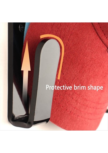 3 Çift Şapka Rafı Şapka Kancaları Duvar Şapkası Tutucu Şapka Ekran Güçlü Şapka Askı Braketi Şeffaf (Yurt Dışından) indirimleri