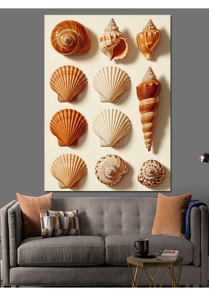 Deniz Kabukları Deniz Teması Dekoratif Kanvas - Mdf Ahşap Tablo modelleri