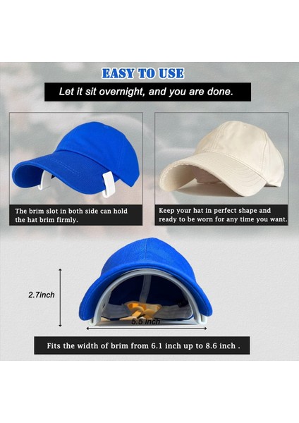 Şapka Bill Bender Şapka Brim Bender Şapka Kıvrımlı Bandı Kapaklar Için Ağzı Şekillendirici Şapka Boyutlandırma Azaltıcı Bant Beyaz 2pcs ile Geliyor (Yurt Dışından) indirimleri