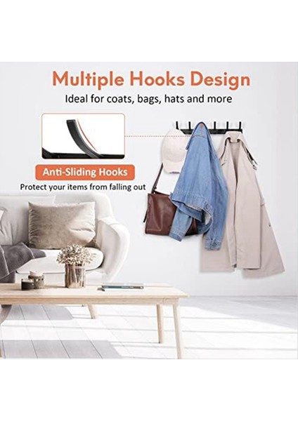 Palto Raf Duvar Montajı Giriş Yolu Ceket Kancaları Duvar Monte Ceket Havlu ve Çanta (4) (Yurt Dışından) indirimleri