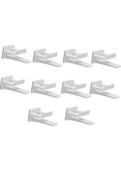 10 Adet Kendi Kendine Yapışkan Beyzbol Şapkası Kancalar Duvar Montaj Şapkalar Organizatör Tutucuları Kapı Duvarı Dolap Depolama Askısı Beyaz (Yurt Dışından)