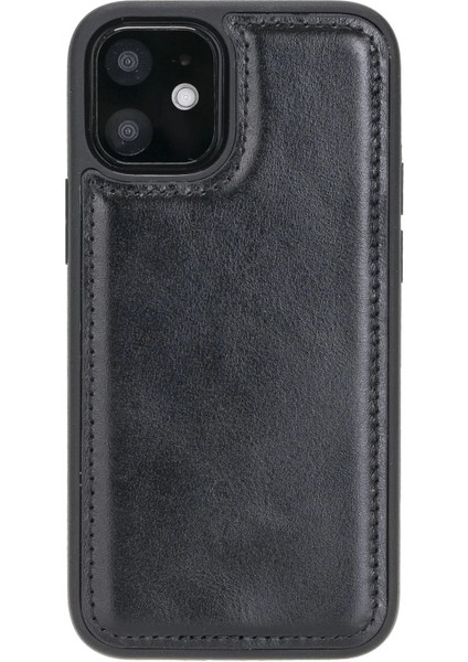 Apple iPhone 12 Mini Uyumlu Deri Arka Kapak Rst1 Siyah indirimleri